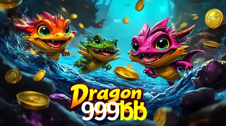 Arte promocional do jogo Dragon Hatch com três adoráveis dragões bebês nadando entre moedas de ouro, um dos slots mais divertidos para jogar no cassino 999bb.