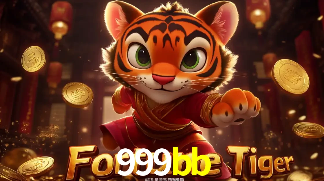 O carismático mascote do jogo de slot Fortune Tiger, um tigre fofo em pose de artes marciais, pronto para trazer sorte e multiplicadores de ganhos no cassino online 999bb.