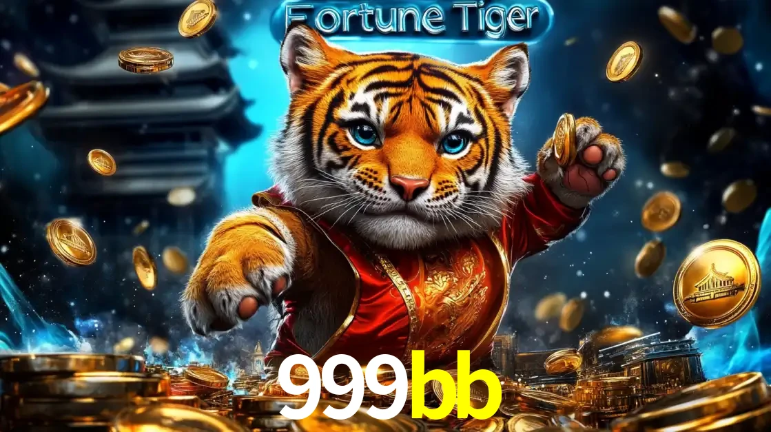 Imagem promocional do jogo de slot Fortune Tiger, com um tigre majestoso em traje tradicional cercado por uma fortuna em moedas de ouro, disponível agora no cassino 999bb.